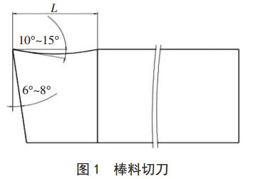 图 1 棒料切刀 图 1 棒料切刀